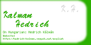 kalman hedrich business card