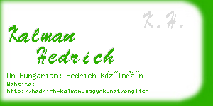 kalman hedrich business card